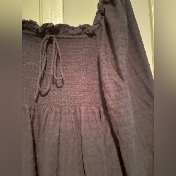 Hill house Scarlet Long Sleeve in black swiss dot medium - Picture 5 of 8